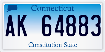 CT license plate AK64883