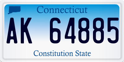 CT license plate AK64885