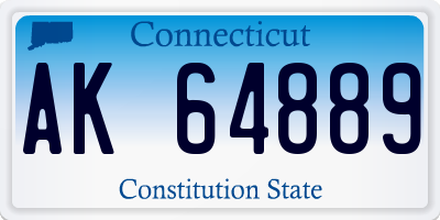 CT license plate AK64889