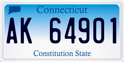 CT license plate AK64901