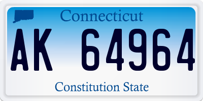 CT license plate AK64964