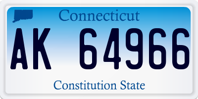CT license plate AK64966