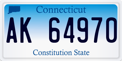 CT license plate AK64970