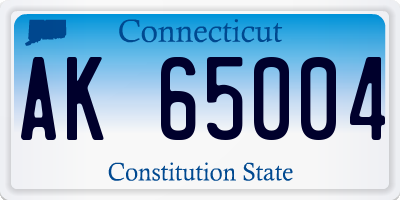 CT license plate AK65004