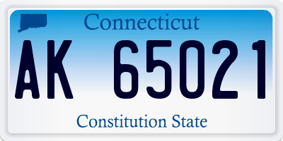 CT license plate AK65021