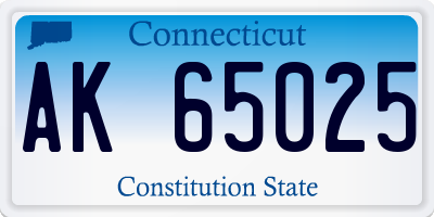CT license plate AK65025