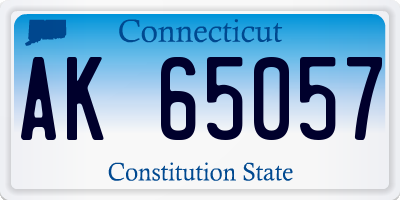 CT license plate AK65057