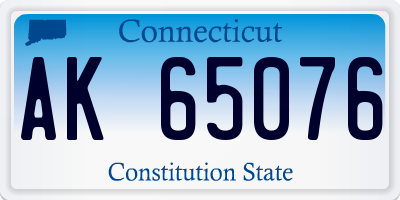 CT license plate AK65076
