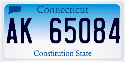 CT license plate AK65084