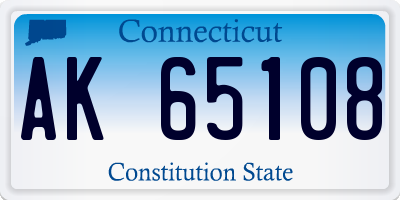 CT license plate AK65108