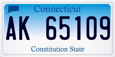 CT license plate AK65109