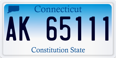 CT license plate AK65111