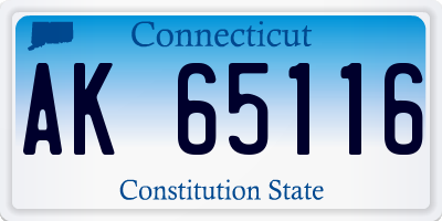 CT license plate AK65116