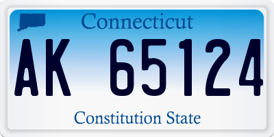 CT license plate AK65124