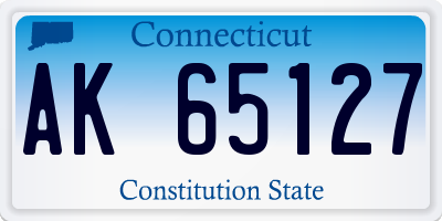CT license plate AK65127