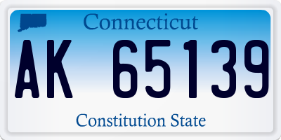 CT license plate AK65139