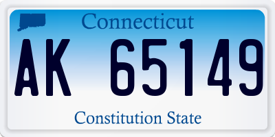 CT license plate AK65149