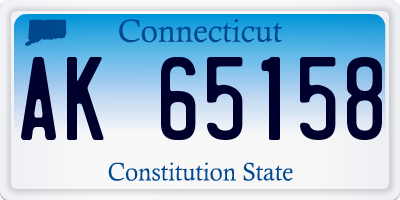 CT license plate AK65158