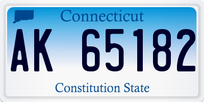 CT license plate AK65182