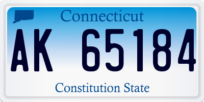 CT license plate AK65184