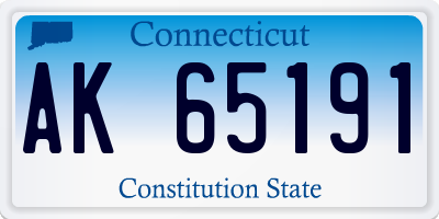 CT license plate AK65191