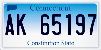 CT license plate AK65197