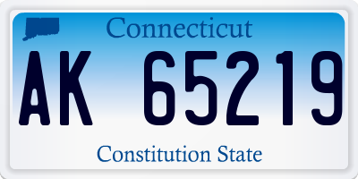 CT license plate AK65219