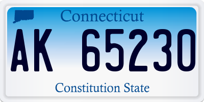 CT license plate AK65230