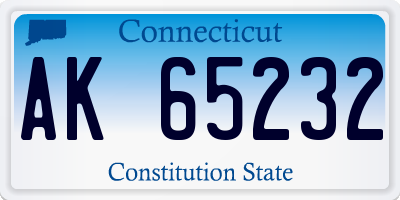 CT license plate AK65232
