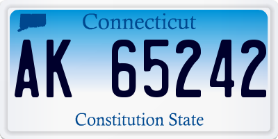 CT license plate AK65242