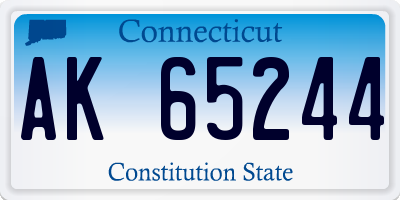 CT license plate AK65244