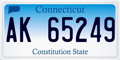CT license plate AK65249