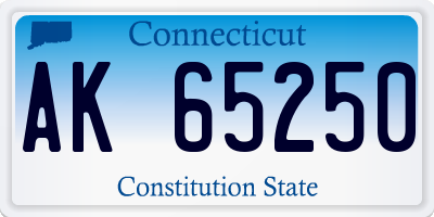 CT license plate AK65250