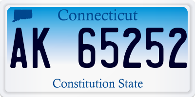 CT license plate AK65252