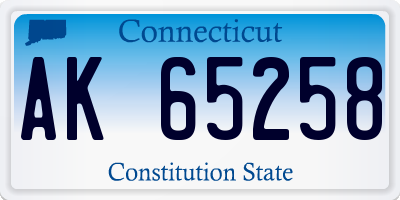 CT license plate AK65258