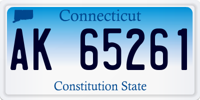 CT license plate AK65261