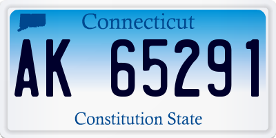 CT license plate AK65291