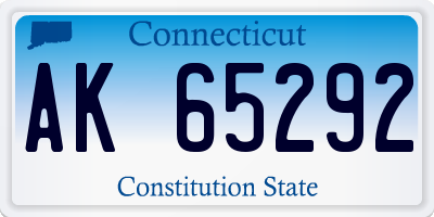 CT license plate AK65292