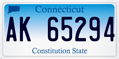 CT license plate AK65294