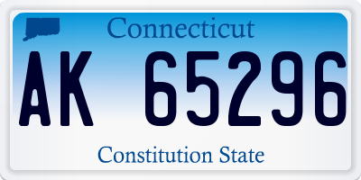 CT license plate AK65296
