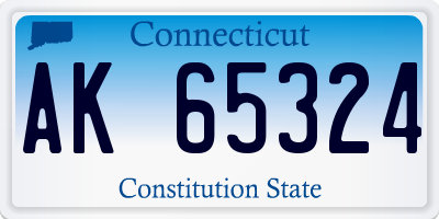 CT license plate AK65324