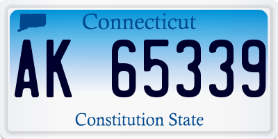 CT license plate AK65339