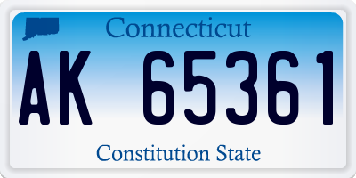 CT license plate AK65361