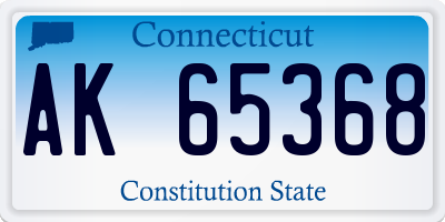 CT license plate AK65368