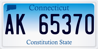 CT license plate AK65370