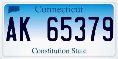CT license plate AK65379