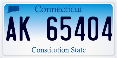 CT license plate AK65404