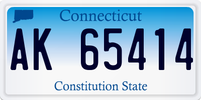 CT license plate AK65414
