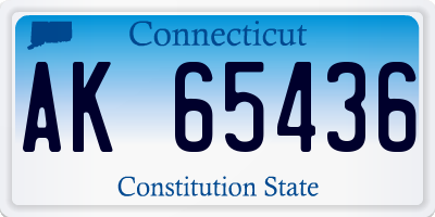 CT license plate AK65436