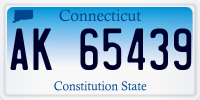CT license plate AK65439